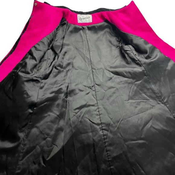 Vintage Rothschild Raspberry Pink Wool Dress Coat Size 6 Years Made in USA - Picture 6 of 9